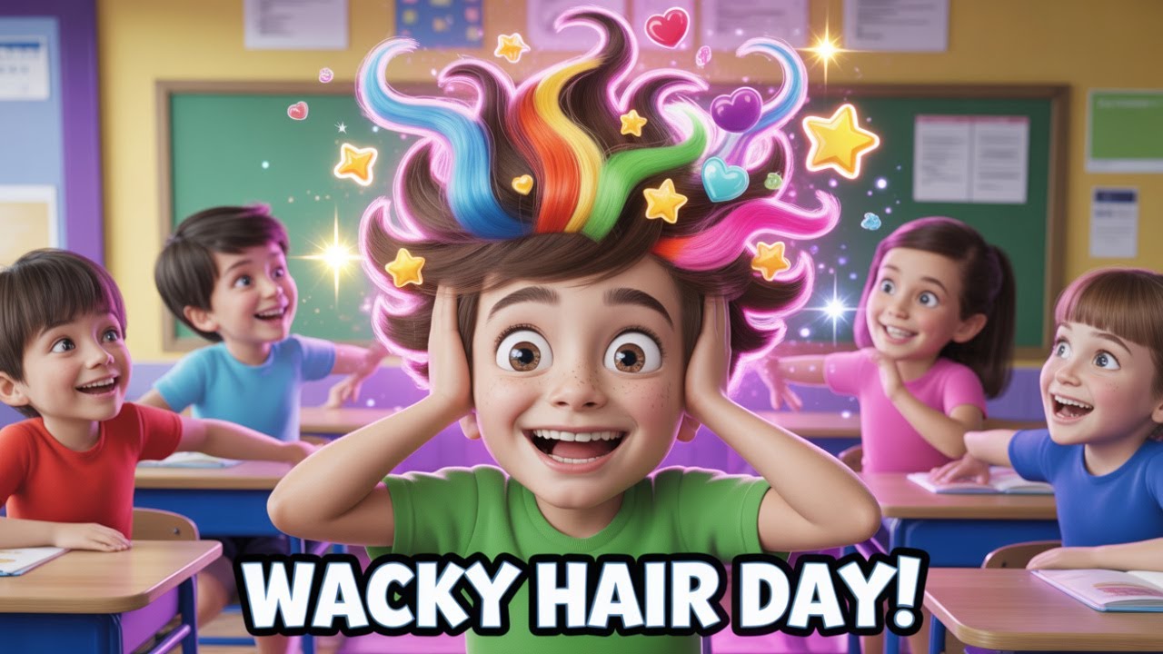 The Wacky Hair Day 💇‍♂️🌈 | Funny Magical Story for Kids