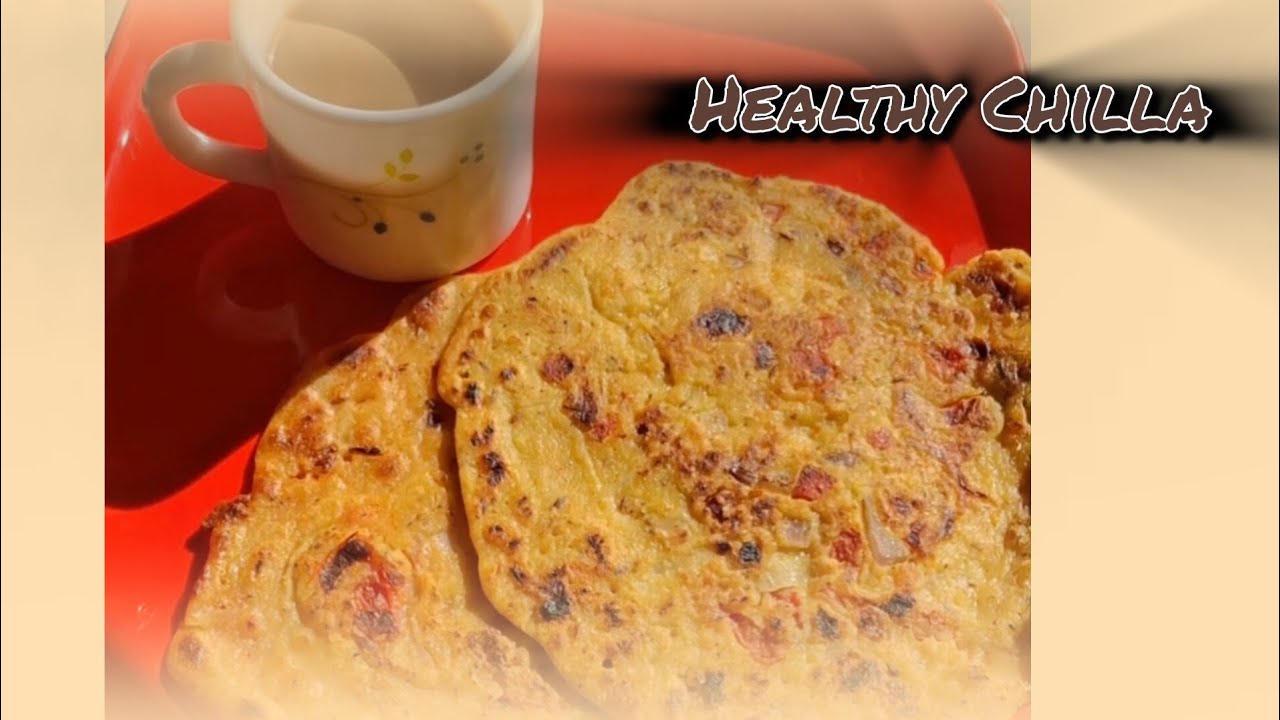 Healthy Sooji Aata Besan Chilla | Easy Breakfast Recipe❤️😋
