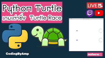 Python Turtle  เกมเต่าซิ่ง