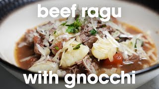 Slow Cooker Beef Ragu with Gnocchi