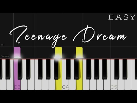 Teenage Dream Katy Perry EASY Piano Tutorial