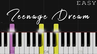 Teenage Dream- Katy Perry | EASY Piano Tutorial chords