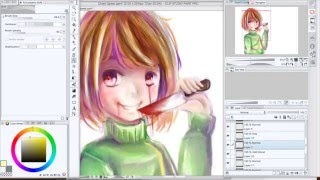 Chara - Undertale Speed paint. (Collaboration with Lunadesuu)