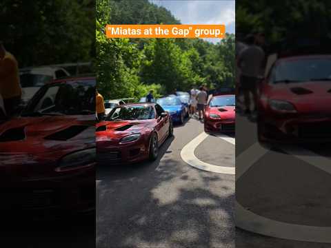 Miatas At The Gap Group Shot After A Run Miata Miatasatthegap Tailofthedragon Mazdamiata