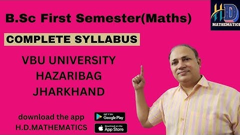 B.Sc first semester maths complete syllabus// VBU university Hazaribagh Jharkhand BSC first semester