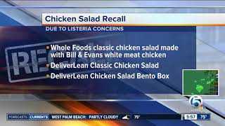 Ready to eat chicken salad products recalled