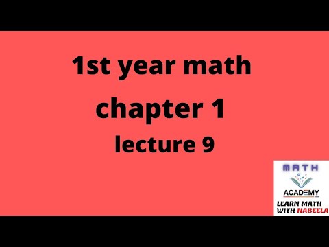 1st year math chapter 1 lecture 9 - YouTube