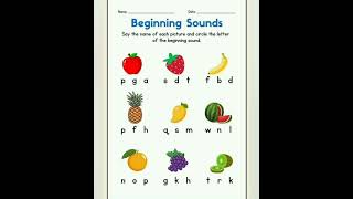 Nursery english worksheets# beginning sound worksheet Nursery english worksheets# beginning sound worksheet
