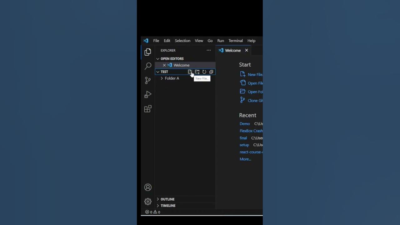 How to create a file and folder in vs code smart way to create file