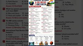 🔥 CURRENT AFFAIRS & GK MCQs 2026 🇮🇳🌍 | SSC • JKSSB • Railway Exam Shorts #Shorts#upsc #currentaffai