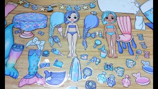 Sticker 🕍👸ngôi nhà Elsa Anna Tiên cá🍧Thiết kế váy đuôi cá/Trang trí bàn ghế,giường, tủ lạnh,wc cute