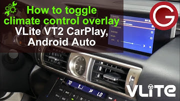 How to toggle climate control overlay GROM VLite VT2 or VLine VL2 | CarPlay Android Auto Retrofit