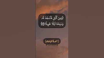 سورة الإنسان الآية ٢٢ الى ٢٧ بصوت الشيخ محمد صديق المنشاوي