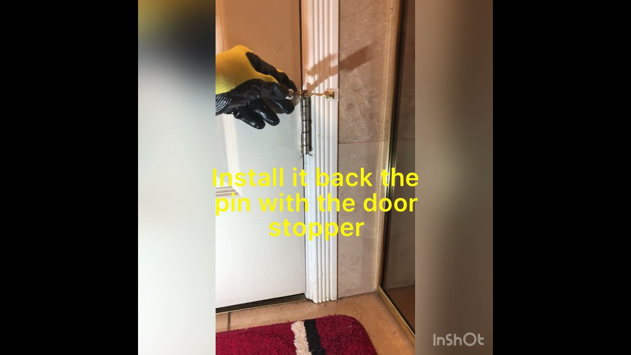 DIY How to install proper door stopper between door and mirror sliding