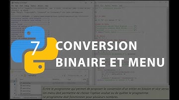 Python n°7 : Conversion binaire et menu