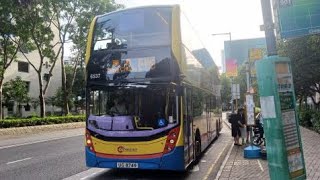 城巴E11B 天后站→東涌(滿東)行走青馬大橋及汲水門橋行車片段 6537 UG8749