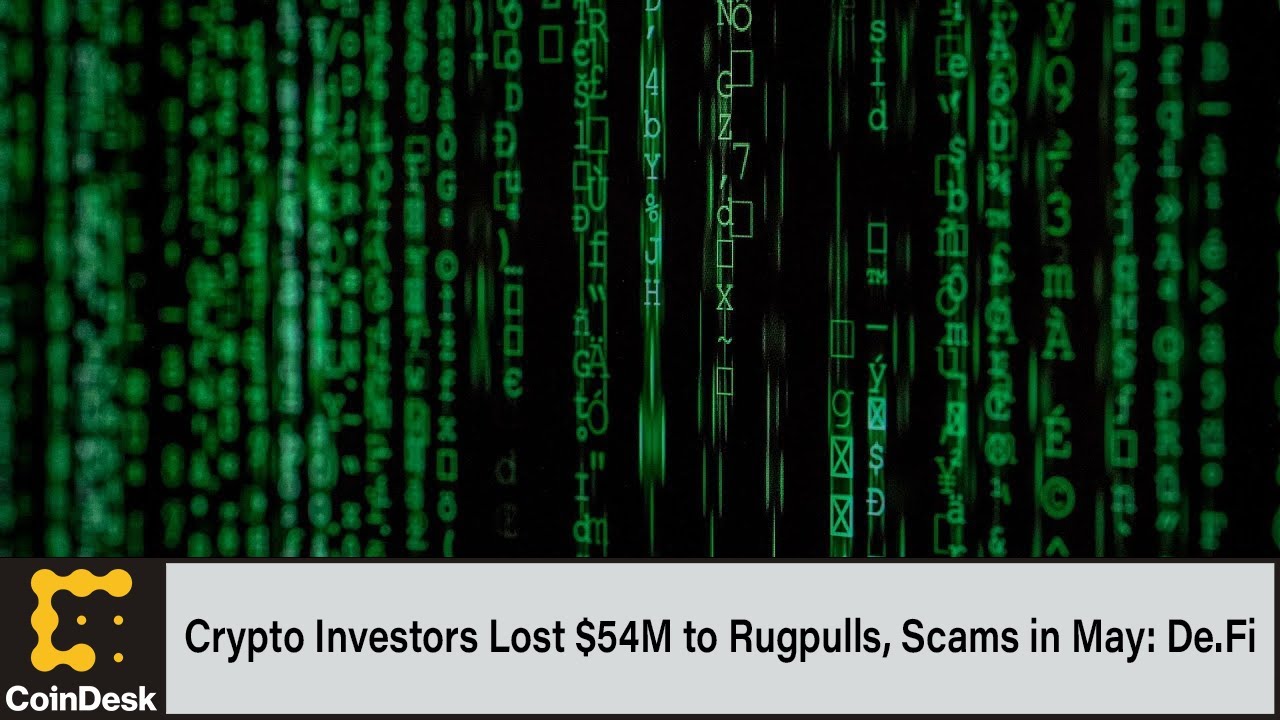 Crypto Investors Lost $54M to Rugpulls, Scams in May: De.Fi