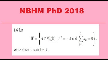 NBHM PhD 2018 Q.1.6 (Finding Basis)