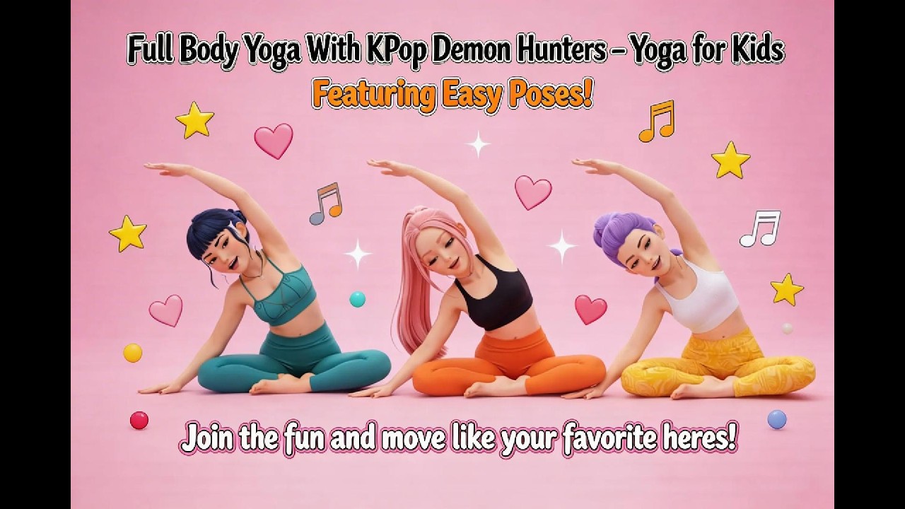 Full Body Yoga With KPop Demon Hunters | Easy Yoga Poses| Yoga for Kids