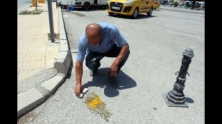 Asfaltta yumurta pişirip yedi