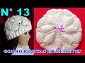 Gorro a crochet en PUNTO HOJITAS EN RELIEVES paso a paso TODAS LAS TALLAS