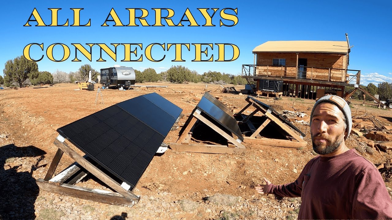 Solar 3rd Array Connecting the 3rd Solar Array | Off Grid System Complete - YouTube