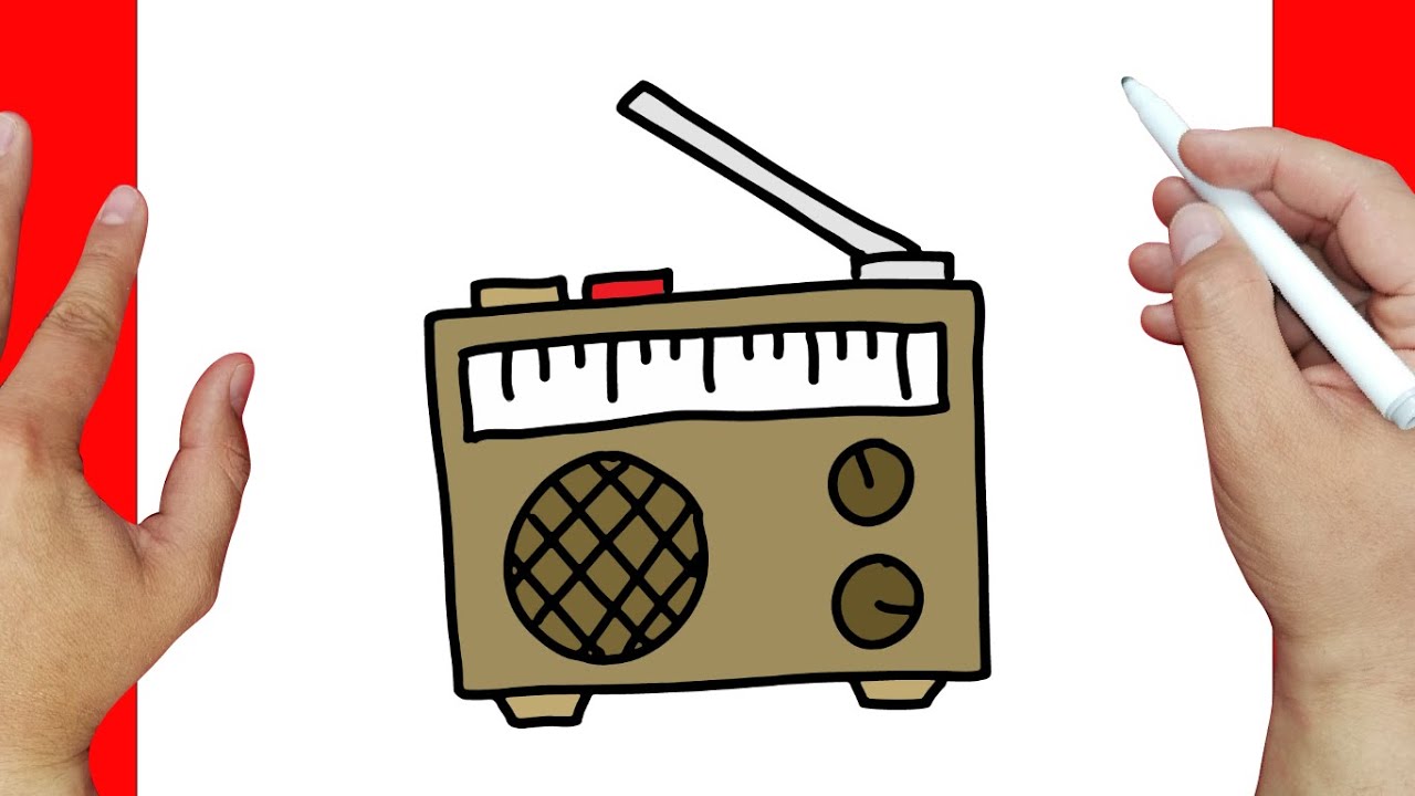 Cómo dibujar una radio facil paso a paso | Dibujos fáciles - YouTube