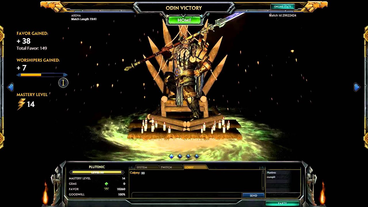 SMITE - Odin Victory Animation - YouTube