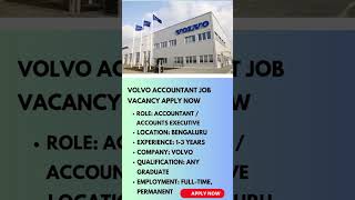Volvo Accountant Job Vacancy Check The Description Box For The Apply Link
