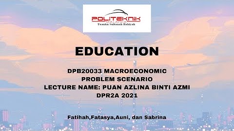 PROBLEM SCENARIO DPB20033 MACROECONOMIC DPR2A 2021