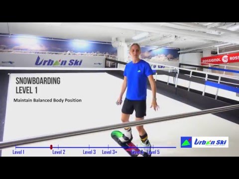 Indoor Snowboard Progression Level 1-5 (in 4K) | Urban Ski