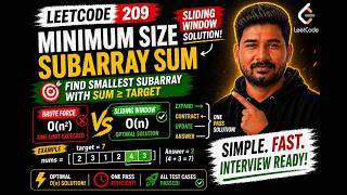 LeetCode 209 | Minimum Size Subarray Sum | Sliding Window Explained (O(n))