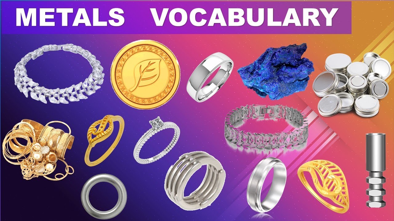 Metals Vocabulary Metals Vocabulary in English Metals Vocabulary in