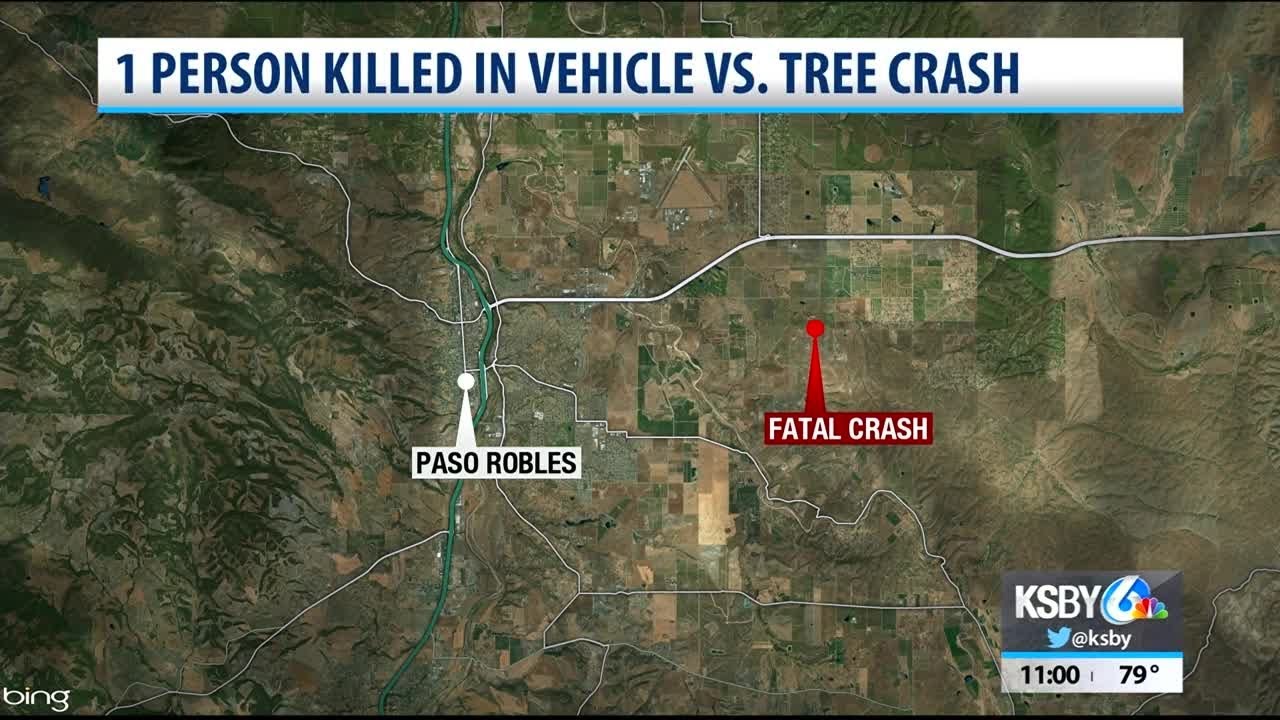 1 killed in vehicle vs. tree crash near Paso Robles - YouTube