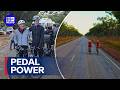 Grandfather and teen complete cross-country fundraiser for MND | 9 News Australia