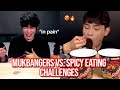 mukbangers attempting SPICY eating challenges