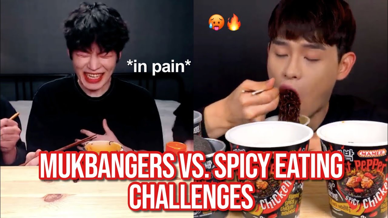 ⁣mukbangers attempting SPICY eating challenges