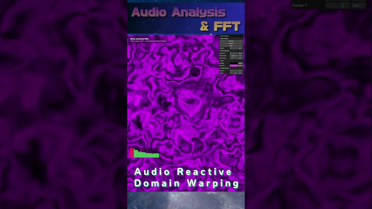 Audio Reactive Domain Warping (Three.js / GLSL)