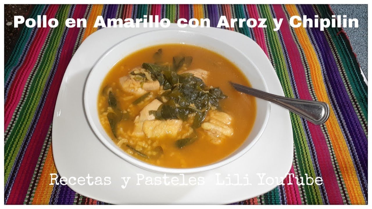 Cómo Preparar Pollo en Amarillo con Arroz y Chipilin Guatemalteco - YouTube