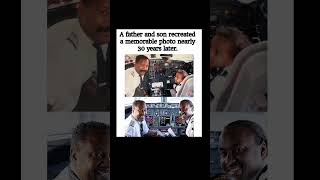 Father & Son Recreate Photo After 30 Years – The Result Will Melt Your Heart! ❤️#pilot#airplane#dad