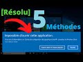 Impossible douvrir des applications dans windows 10