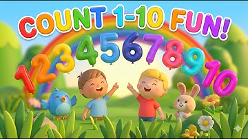 Counting Fun 1 to 10 Song! ☀️🎈 Learn Numbers with Cute Animals | Preschool Nursery Rhyme