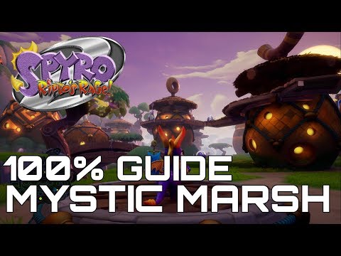 Spyro 2 Ripto's Rage (Reignited) 100% Guide MYSTIC MARSH (ALL ORBS, GEMS...)