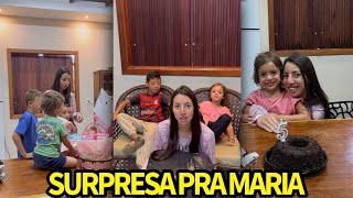 SARA KELLEN SURPRISES MARIA FOR HER BIRT AY AND OPENS GIFTS