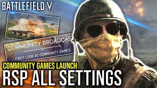 SERVER SETTINGS CONFIRMED - Community Games Launch | BATTLEFIELD V