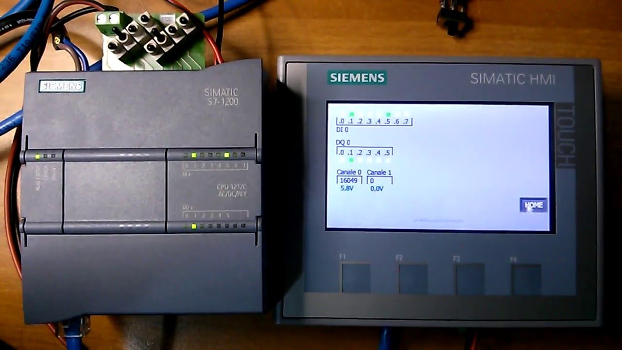 Starter kit S7-1200 + HMI KTP400 VISUALIZZA IN/OUT - YouTube hmi wiring diagram 