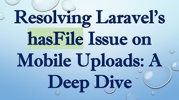 Resolving Laravel