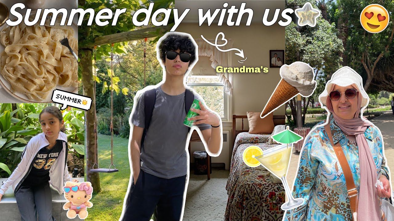 SUMMER VLOG☀️💝|اجيو دوزوا معنا نهار في العطلة🧘🏻‍♂️📸! مشينا عند جداتي لأول مرة في الصيف🏡🛁يومياتنا