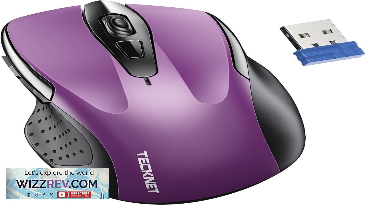 Беспроводная мышь TECKNET для ноутбука, бесшумная мышь с тихим щелчком, компьютерная мышь, беспро...