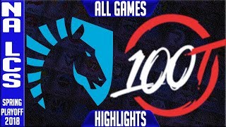 TL vs 100 Highlights ALL GAMES | NA LCS Grand Final Playoffs Spring 2018 Team Liquid vs 100 Thieves